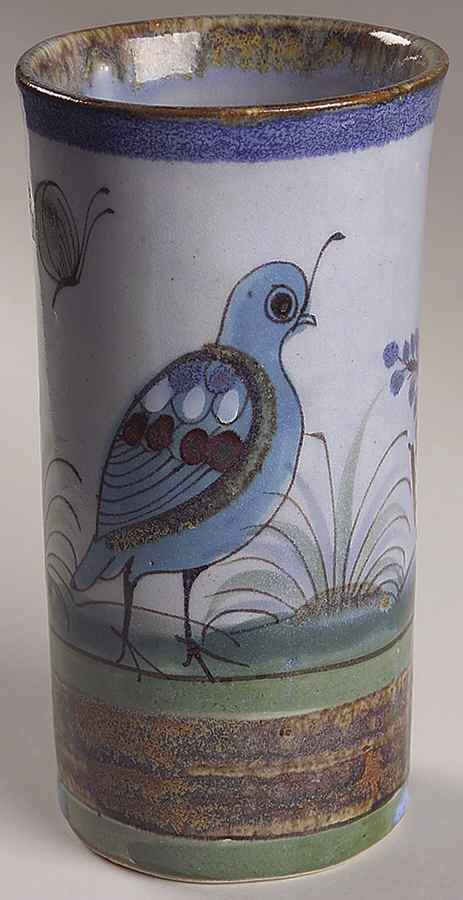 El Palomar Blue 7" Vase by Ken Edwards Pottery-1