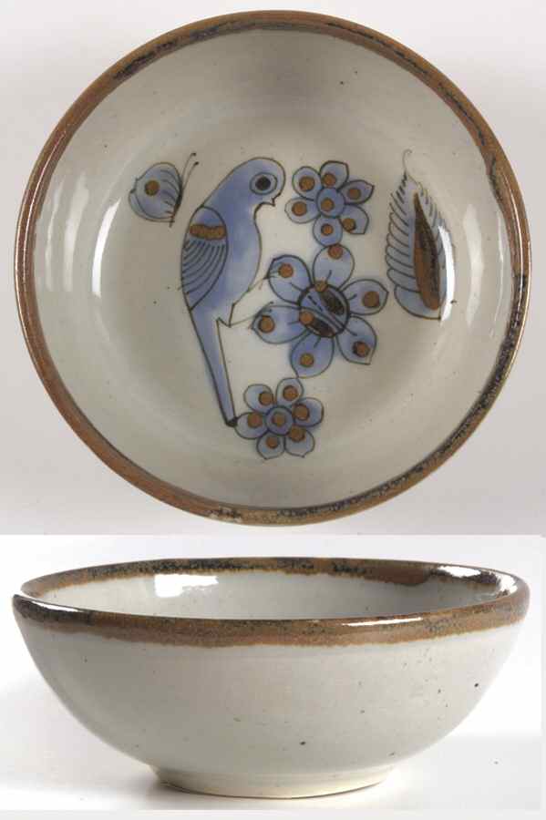 El Palomar Blue Coupe Cereal Bowl by Ken Edwards Pottery-1