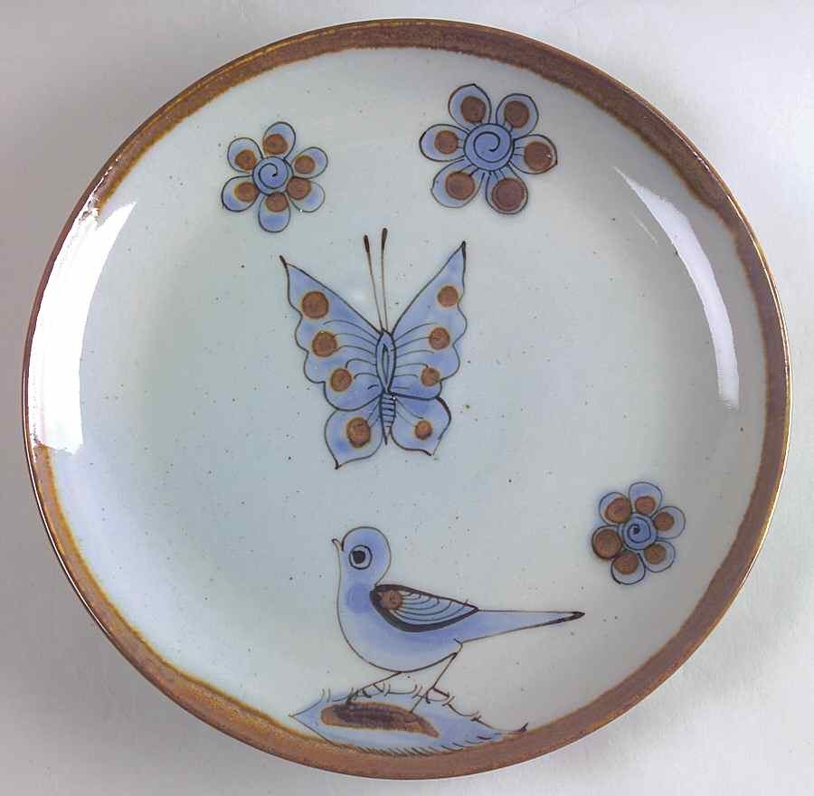 El Palomar Blue Dinner Plate by Ken Edwards Pottery-1
