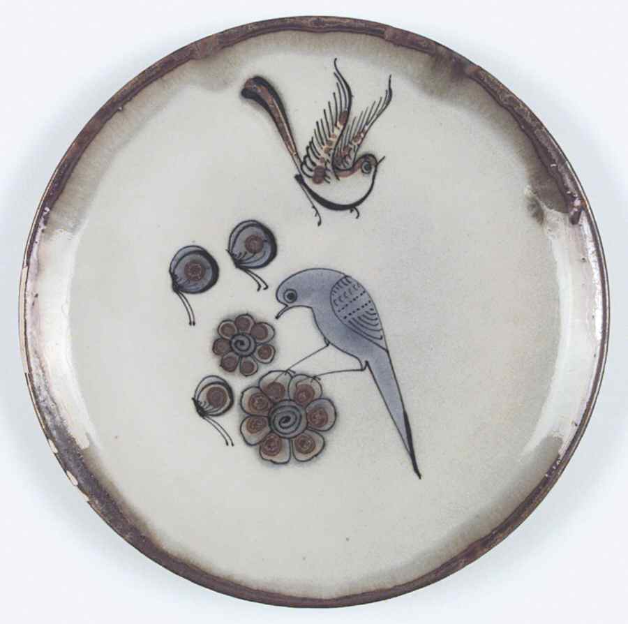 El Palomar Blue Dinner Plate by Ken Edwards Pottery-1