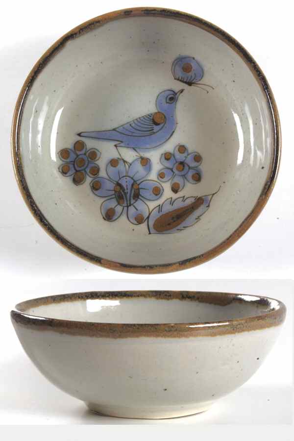 El Palomar Blue Coupe Cereal Bowl by Ken Edwards Pottery-1