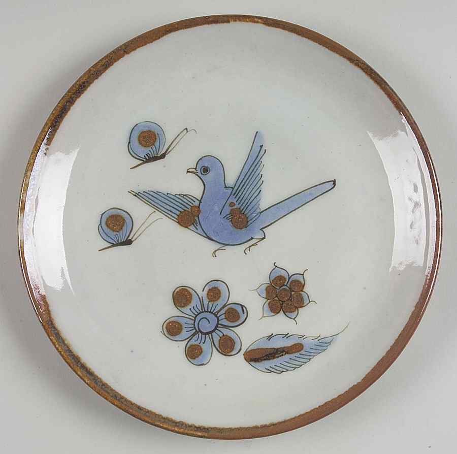 El Palomar Blue Salad Plate by Ken Edwards Pottery-1