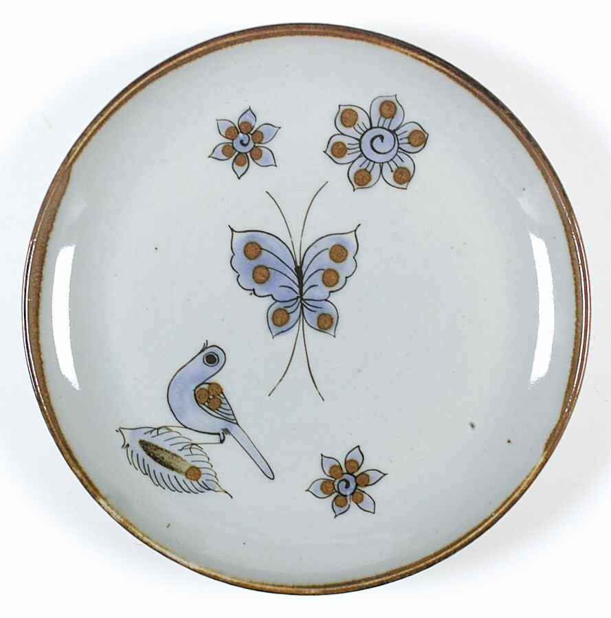 El Palomar Blue Salad Plate by Ken Edwards Pottery-1