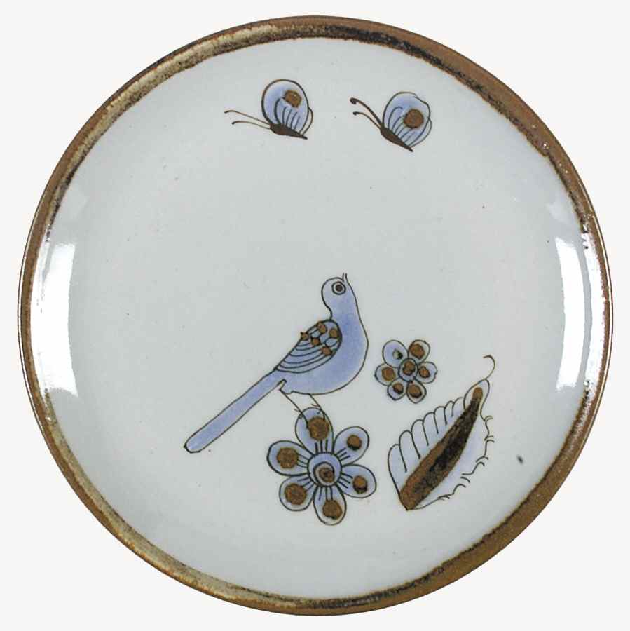 El Palomar Blue Salad Plate by Ken Edwards Pottery-1