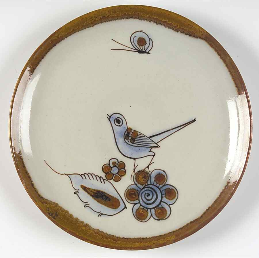 El Palomar Blue Salad Plate by Ken Edwards Pottery-1