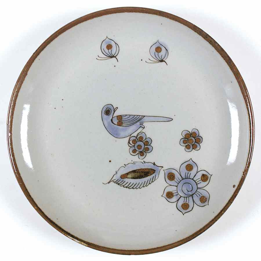 El Palomar Blue Dinner Plate by Ken Edwards Pottery-1