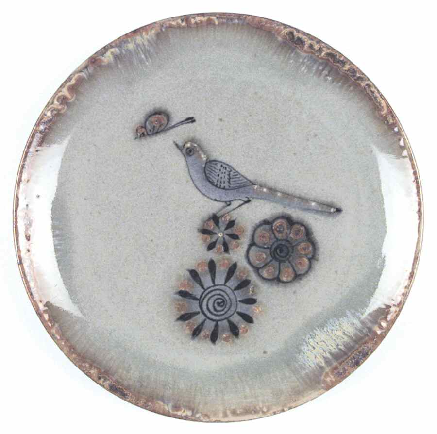 El Palomar Blue Dinner Plate by Ken Edwards Pottery-1
