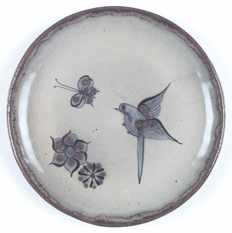 El Palomar Blue Dinner Plate by Ken Edwards Pottery-1