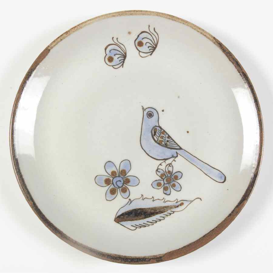 El Palomar Blue Salad Plate by Ken Edwards Pottery-1