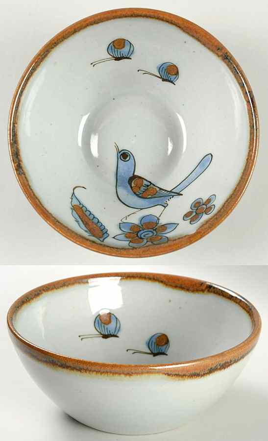 El Palomar Blue Coupe Cereal Bowl by Ken Edwards Pottery-1