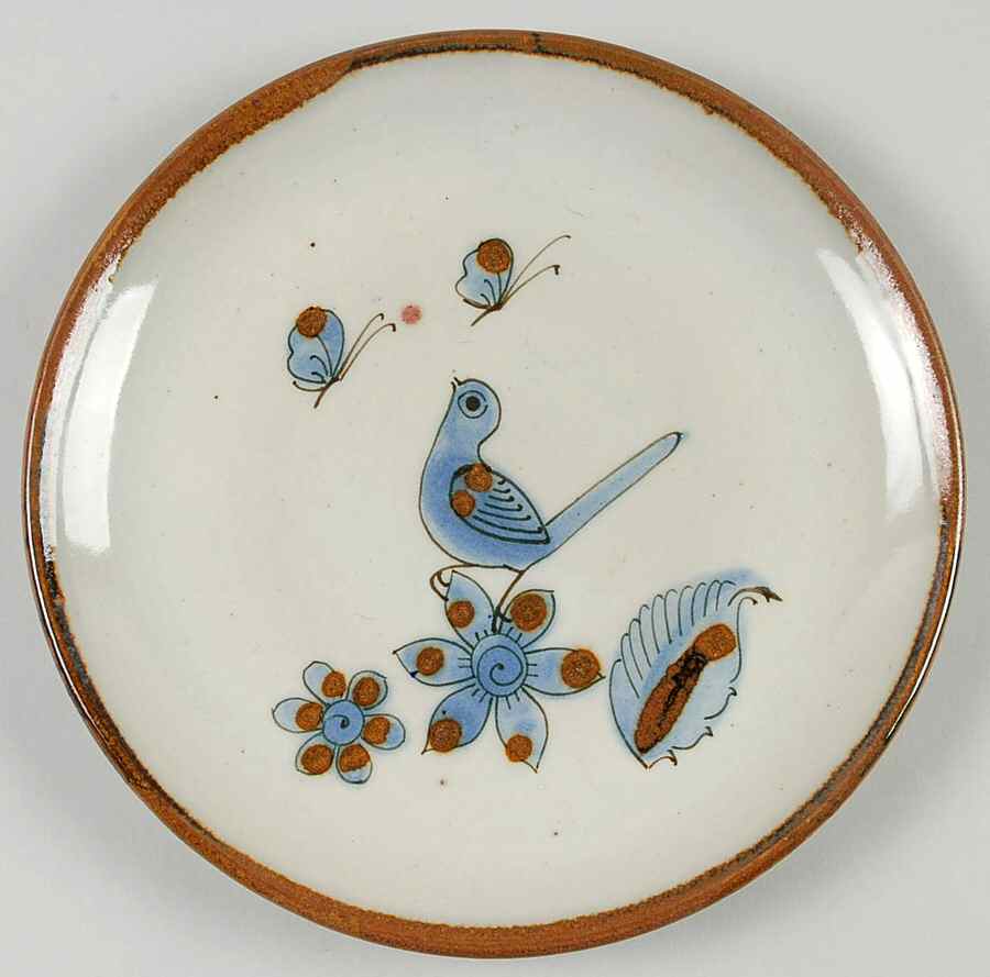 El Palomar Blue Salad Plate by Ken Edwards Pottery-1