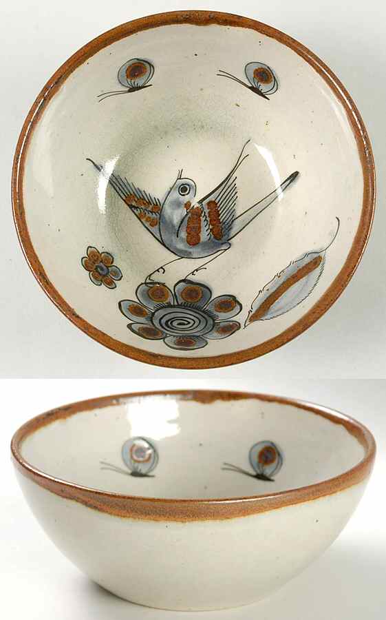 El Palomar Blue Coupe Cereal Bowl by Ken Edwards Pottery-1