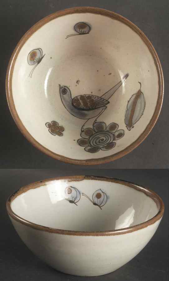 El Palomar Blue Coupe Cereal Bowl by Ken Edwards Pottery-1