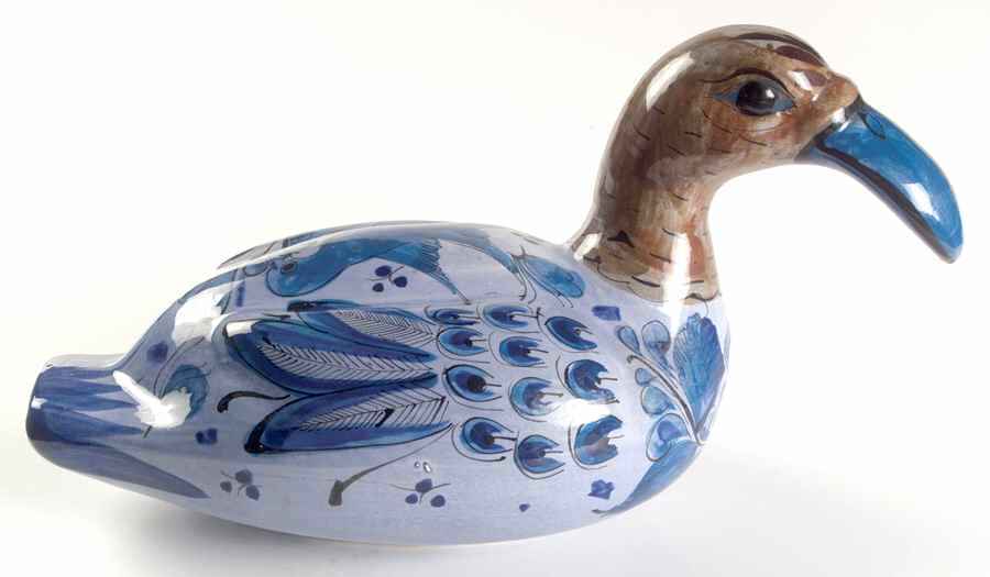 El Palomar Blue Figurine by Ken Edwards Pottery-1