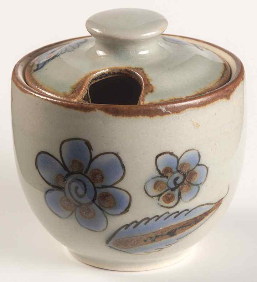 El Palomar Blue Jam/Jelly & Lid by Ken Edwards Pottery-1