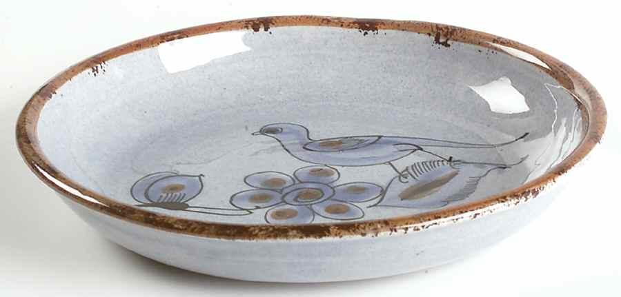 El Palomar Blue Coupe Soup Bowl by Ken Edwards Pottery-1
