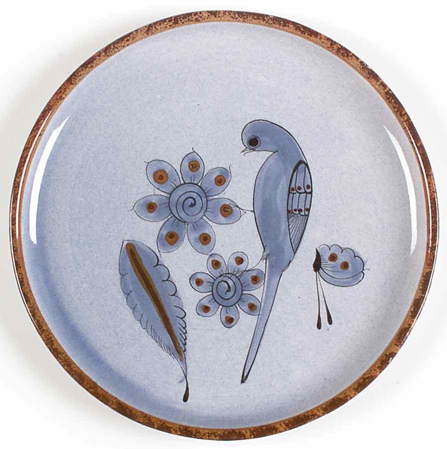 El Palomar Blue Dinner Plate by Ken Edwards Pottery-1
