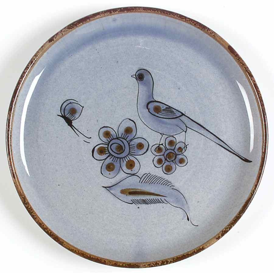 El Palomar Blue Dinner Plate by Ken Edwards Pottery-1
