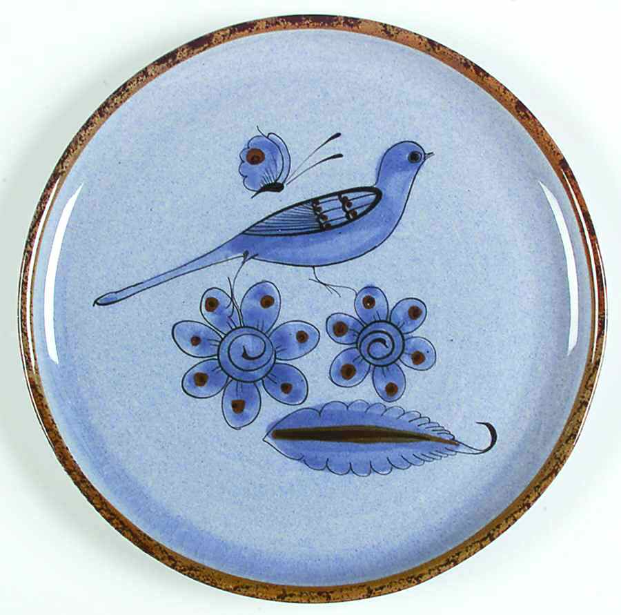 El Palomar Blue Dinner Plate by Ken Edwards Pottery-1