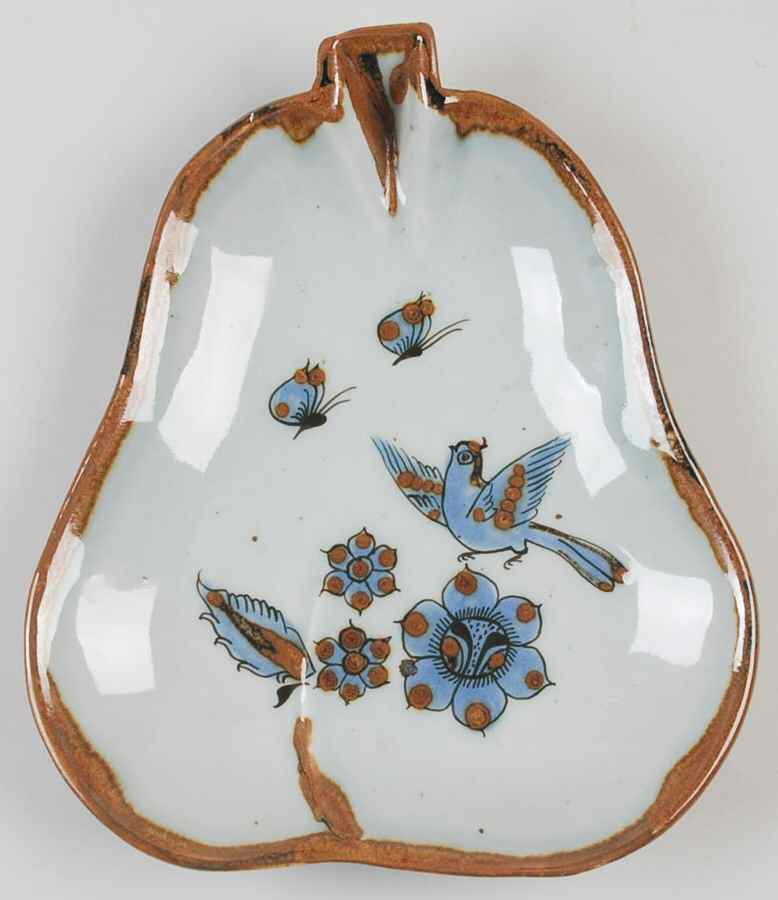 El Palomar Blue Pear Shaped Plate by Ken Edwards Pottery-1