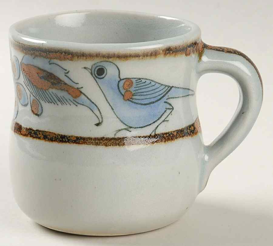 El Palomar Blue Flat Cup by Ken Edwards Pottery-1