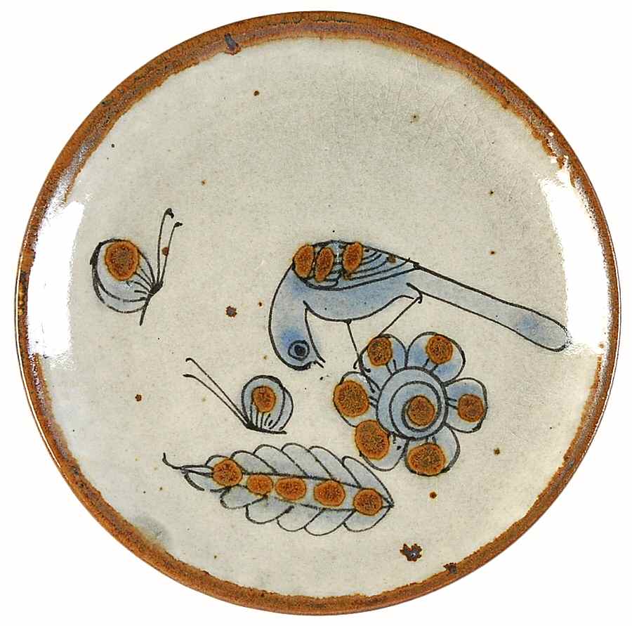 El Palomar Blue Bread & Butter Plate by Ken Edwards Pottery-1
