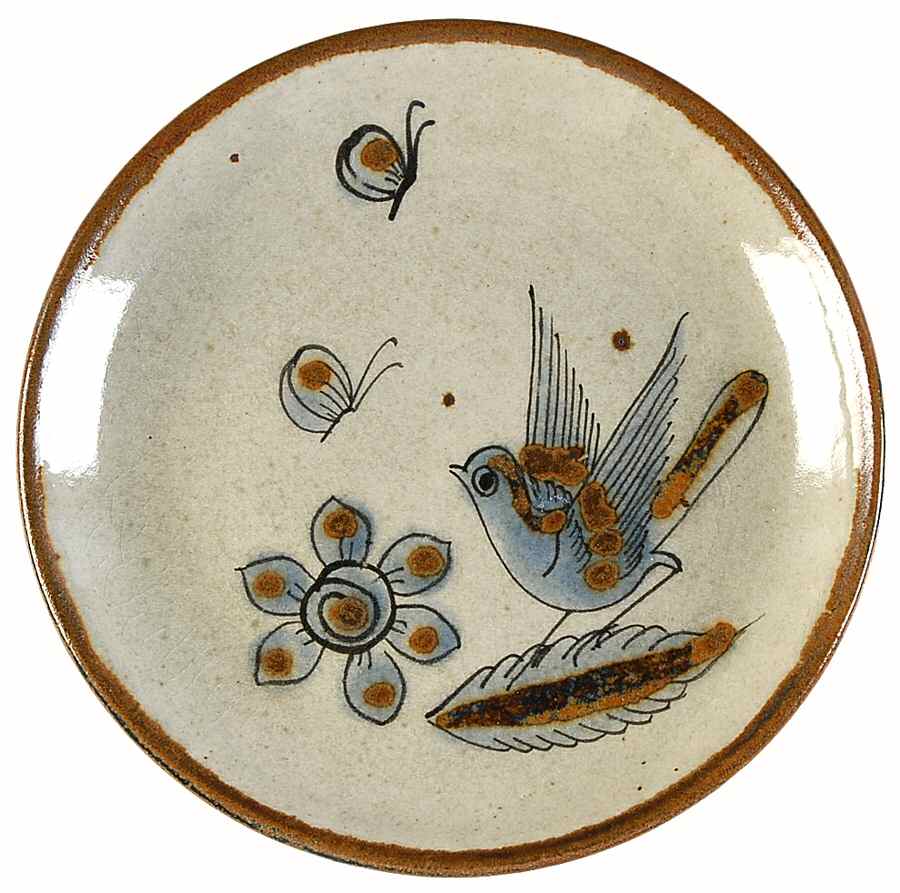 El Palomar Blue Bread & Butter Plate by Ken Edwards Pottery-1