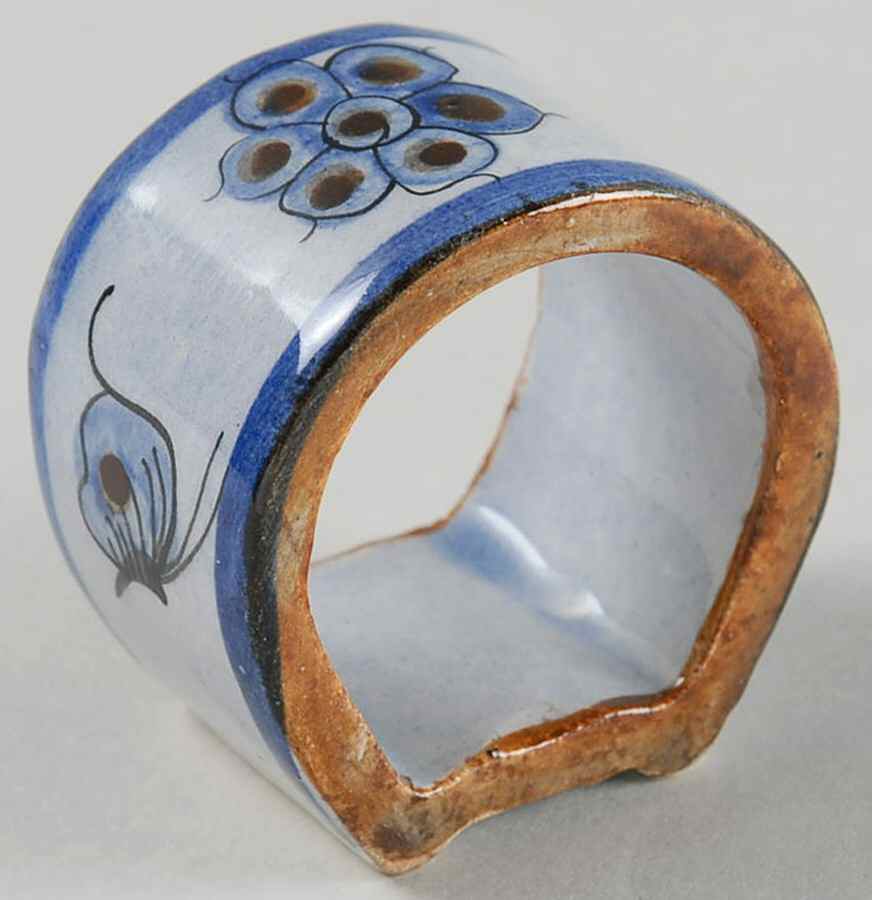 El Palomar Blue Napkin Ring by Ken Edwards Pottery-1