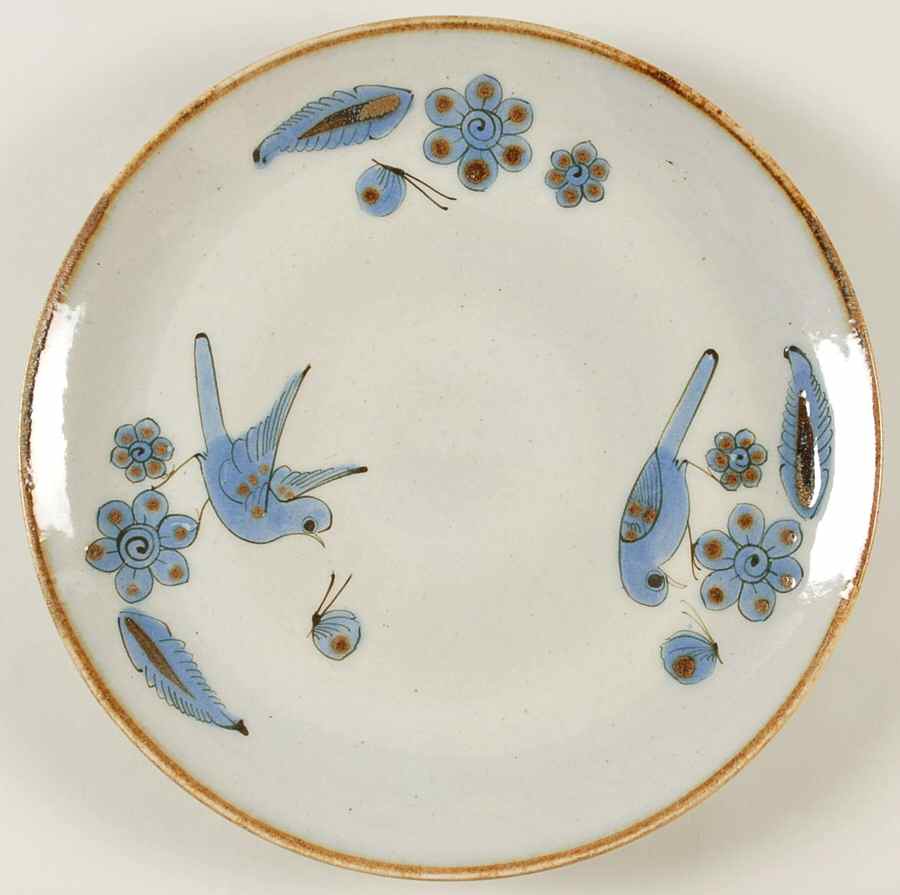 El Palomar Blue 11" Chop Plate (Round Platter) by Ken Edwards Pottery-1