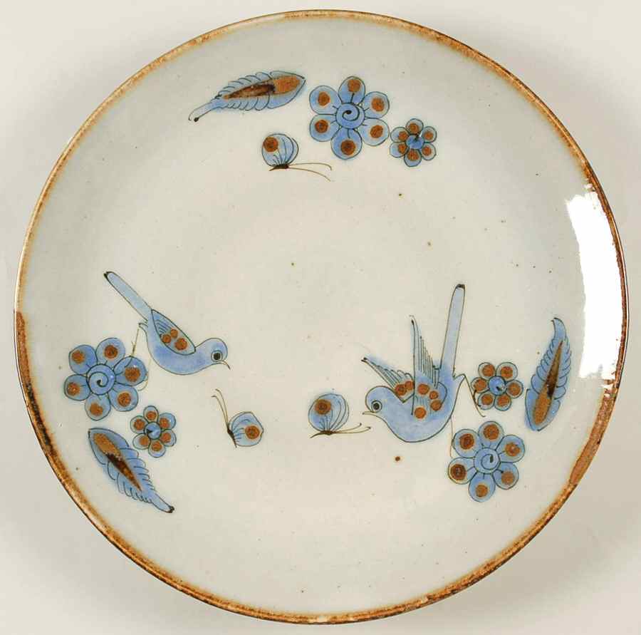 El Palomar Blue 11" Chop Plate (Round Platter) by Ken Edwards Pottery-1