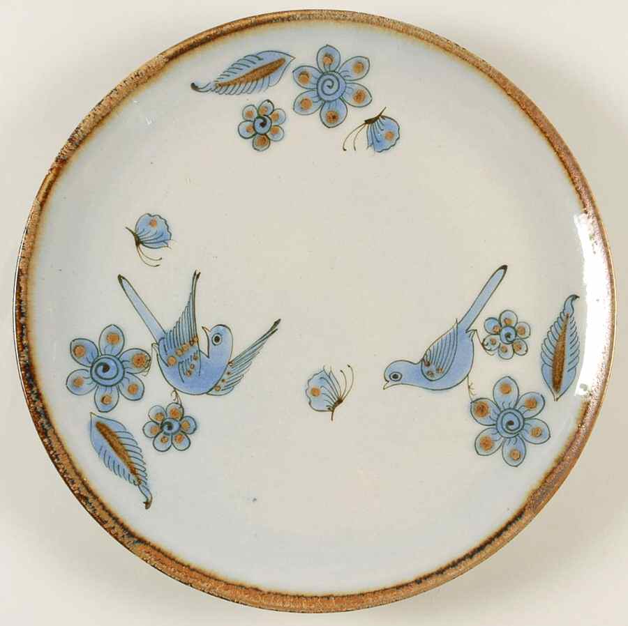 El Palomar Blue 11" Chop Plate (Round Platter) by Ken Edwards Pottery-1