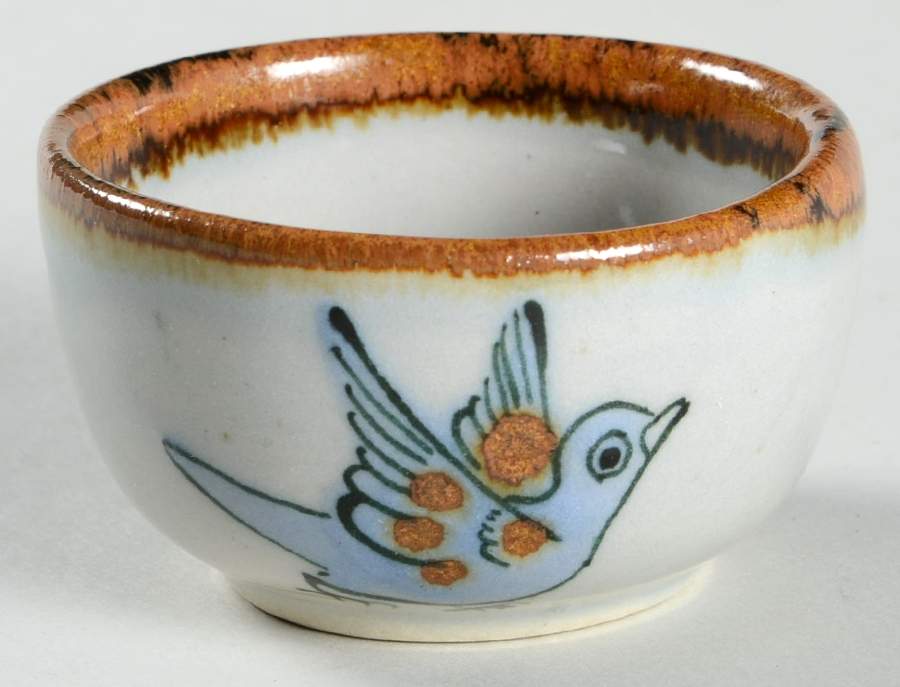 El Palomar Blue Salt Dip by Ken Edwards Pottery-1