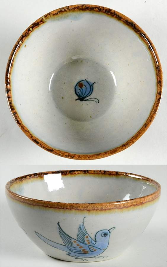El Palomar Blue Coupe Cereal Bowl by Ken Edwards Pottery-1