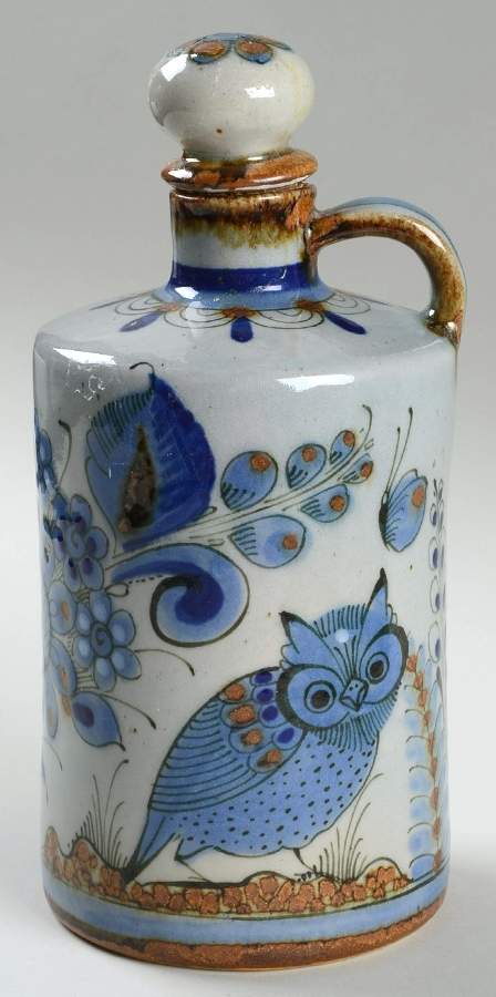 El Palomar Blue Carafe & Lid by Ken Edwards Pottery-1