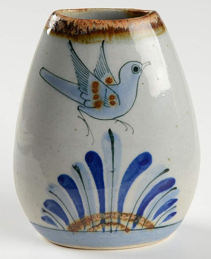 El Palomar Blue 5" Vase by Ken Edwards Pottery-1