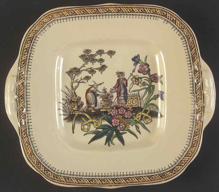 Chang Cream Square Handled Cake Plate by Edge Malkin-1