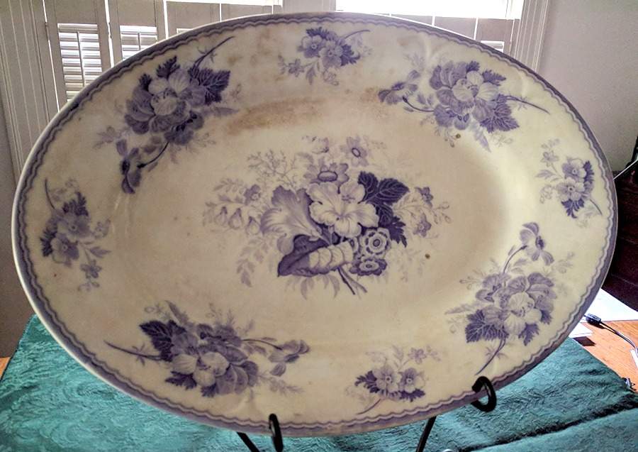 Botanic 19" Oval Serving Platter by James Edwards & Son-1