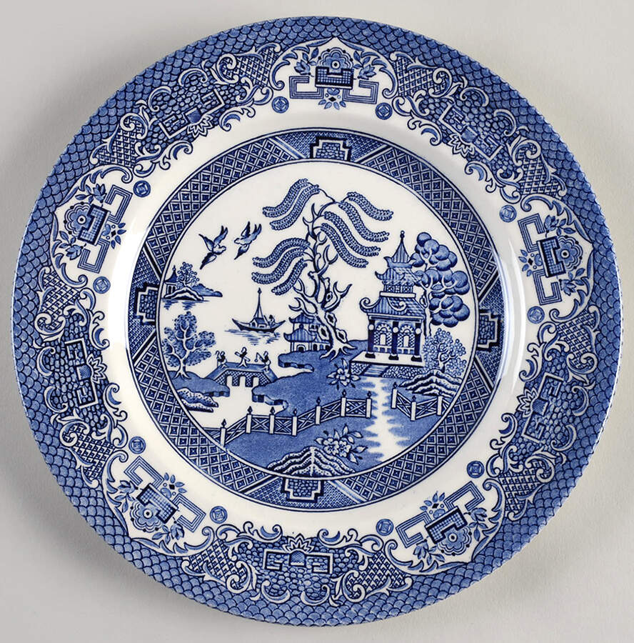Blue Willow Luncheon Plate by English Ironstone Tableware-1