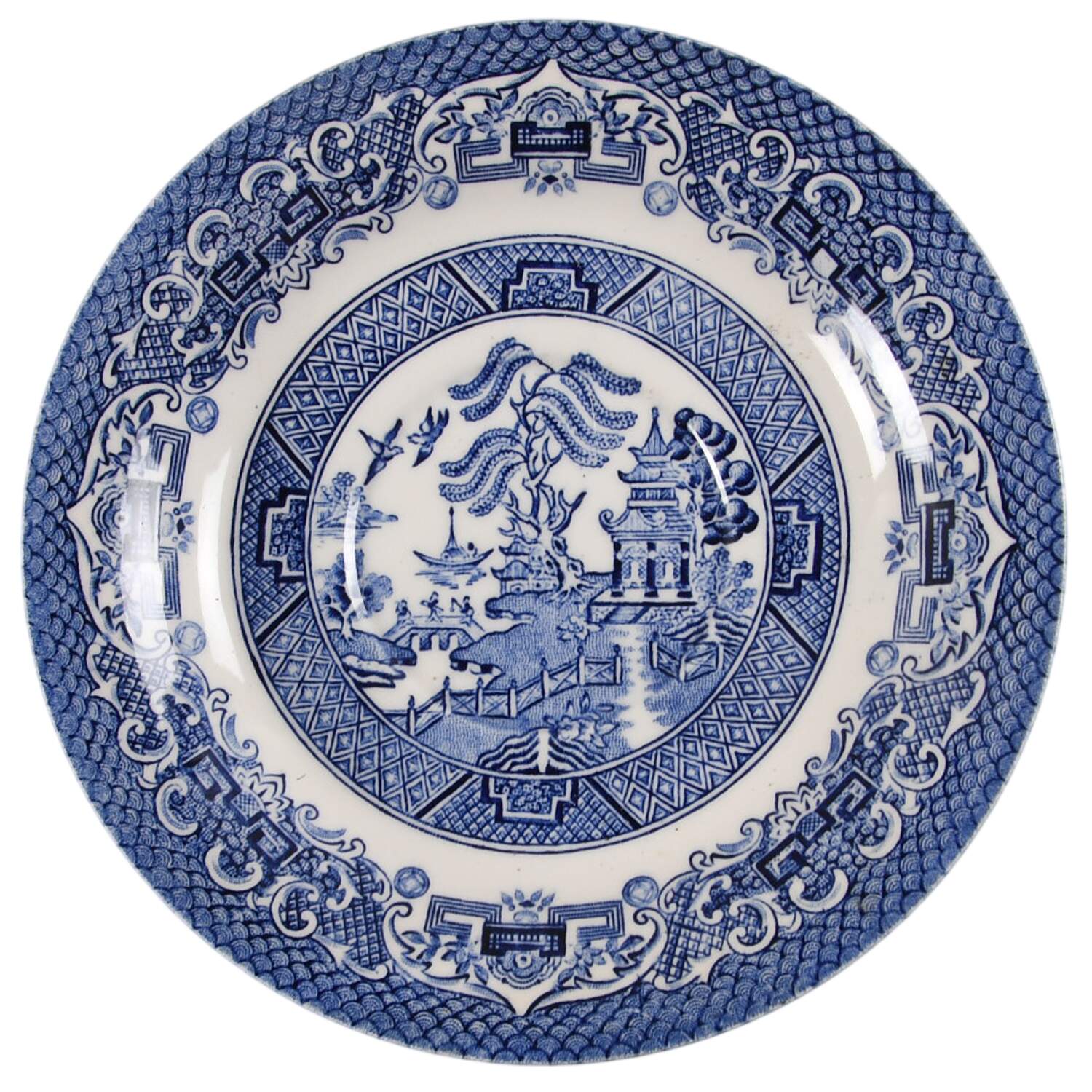 Blue Willow Saucer by English Ironstone Tableware-1