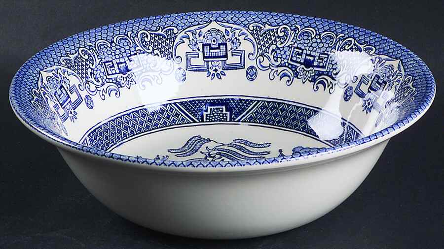 Blue Willow 8" Round Vegetable Bowl by English Ironstone Tableware-1