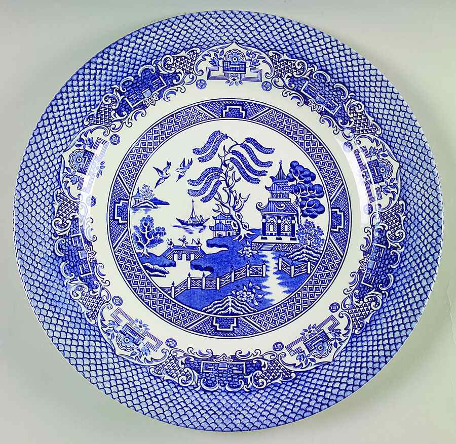 Blue Willow 11" Chop Plate (Round Platter) by English Ironstone Tableware-1