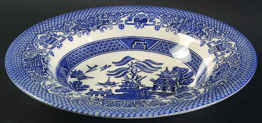 Blue Willow Rim Soup Bowl by English Ironstone Tableware-1