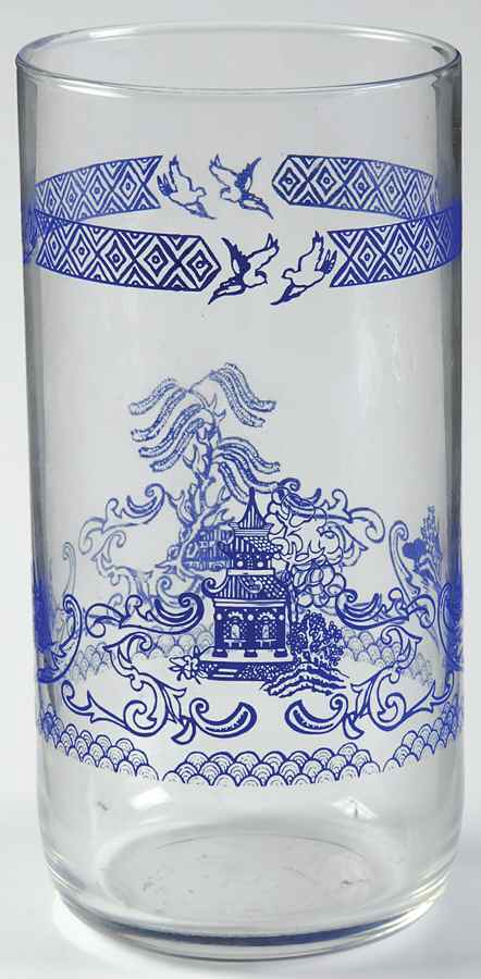 Blue Willow 16 Oz Glassware Tumbler by English Ironstone Tableware-1