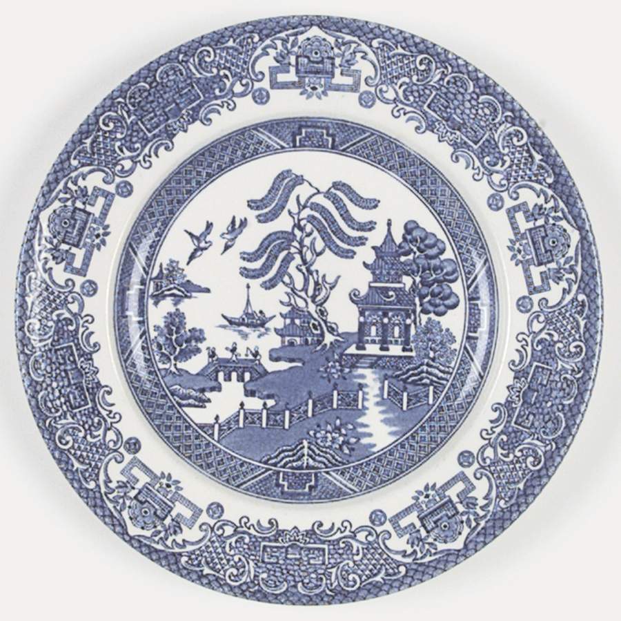 Blue Willow Luncheon Plate by English Ironstone Tableware-1