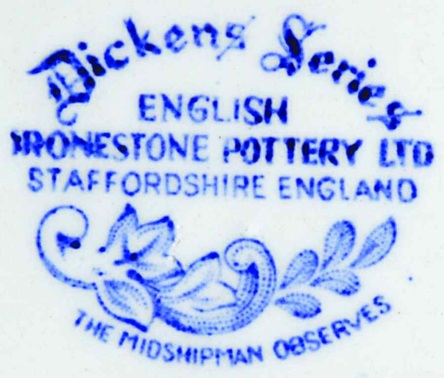 Dickens Series Blue Saucer by English Ironstone Tableware-1