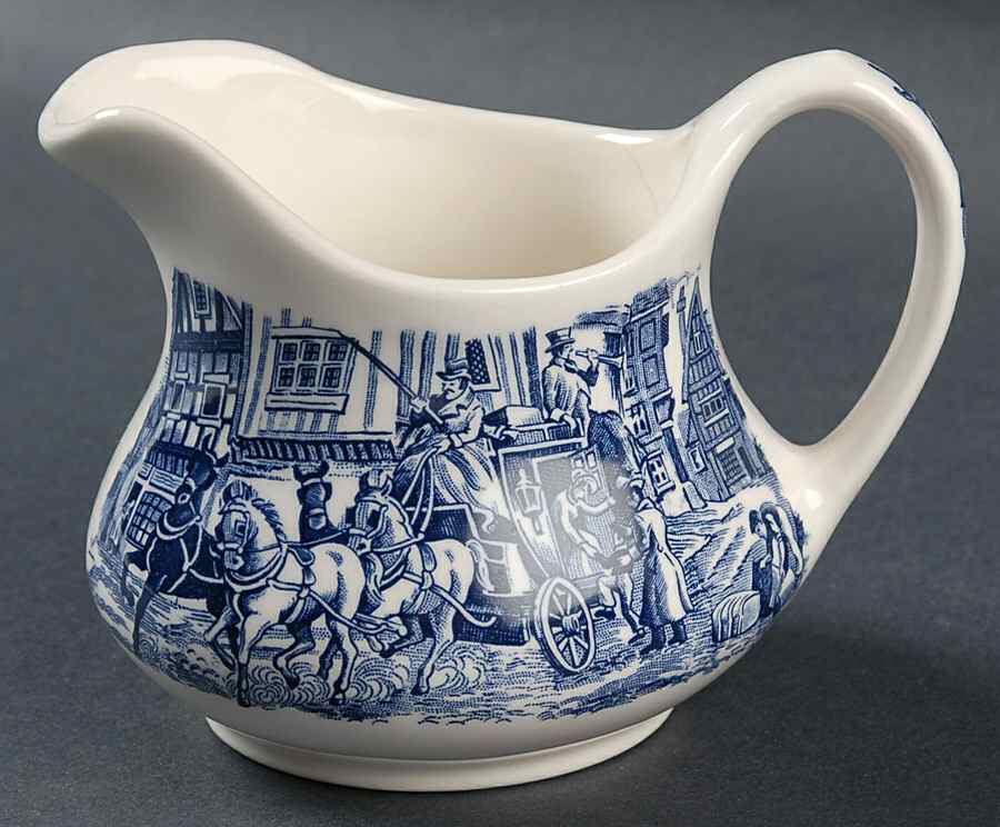 Dickens Series Blue Creamer by English Ironstone Tableware-1