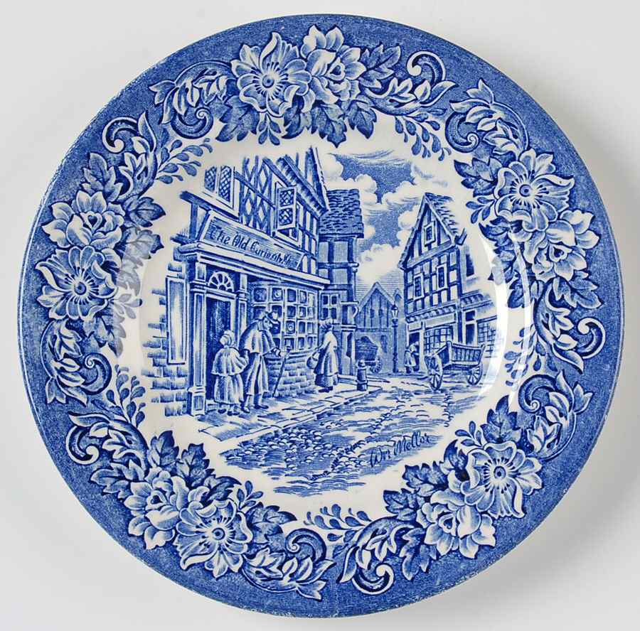Dickens Series Blue Bread & Butter Plate by English Ironstone Tableware-1