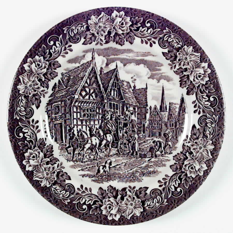 Dickens Series Brown Dinner Plate by English Ironstone Tableware-1