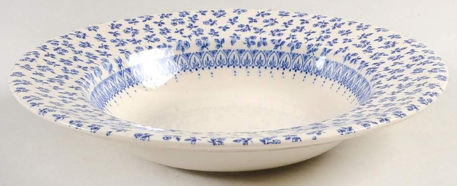 EIT6 Blue Rim Soup Bowl by English Ironstone Tableware-1
