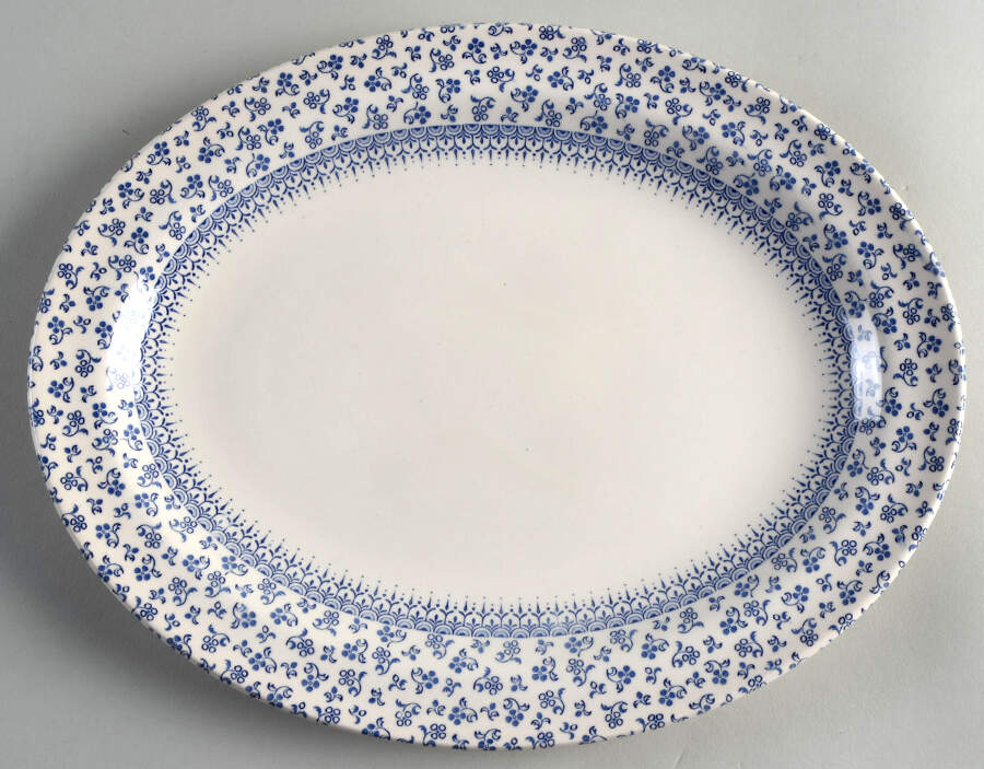 EIT6 Blue 11" Oval Serving Platter by English Ironstone Tableware-1